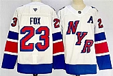 Men's New York Rangers #23 Adam Fox White 2024-25 Stadium Series Stitched Jersey,baseball caps,new era cap wholesale,wholesale hats